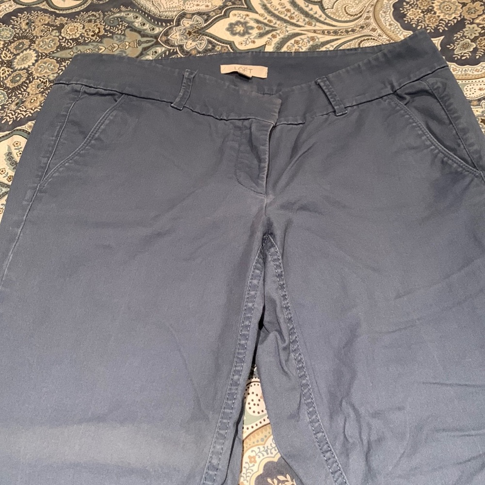 Loft cropped blue pants size 8